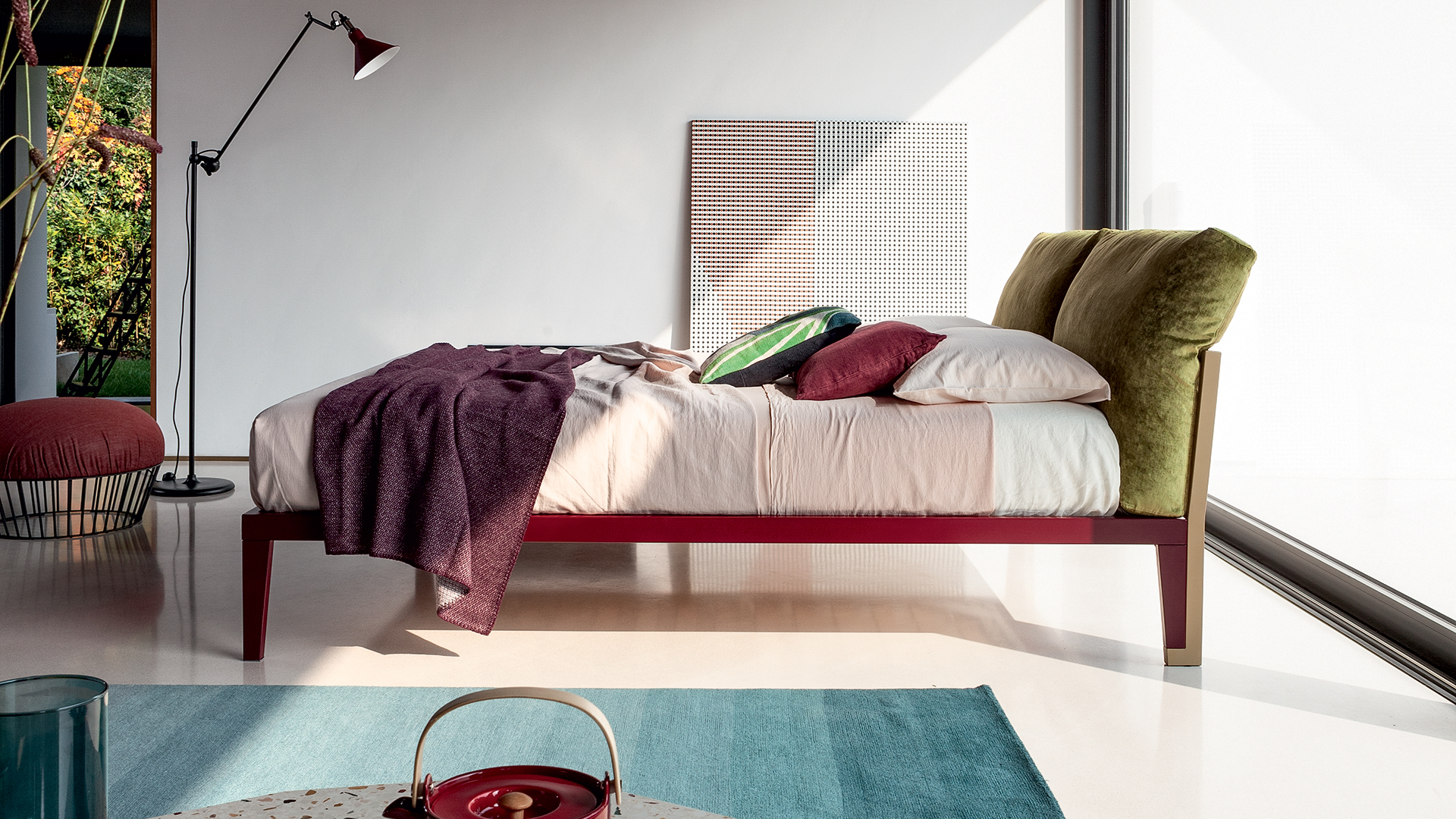 letto bonaldo moglie e marito per lettura nella zona notte